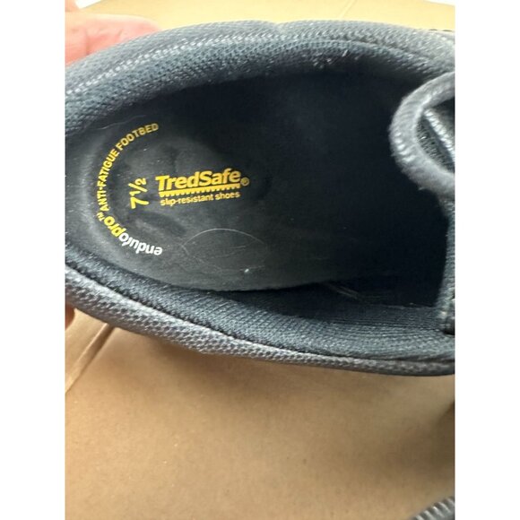 TredSafe Man Made  Slip-Resistant Lace Up Shoes  Men’s Work Shoes Black Sz 7.5 - Picture 6 of 7